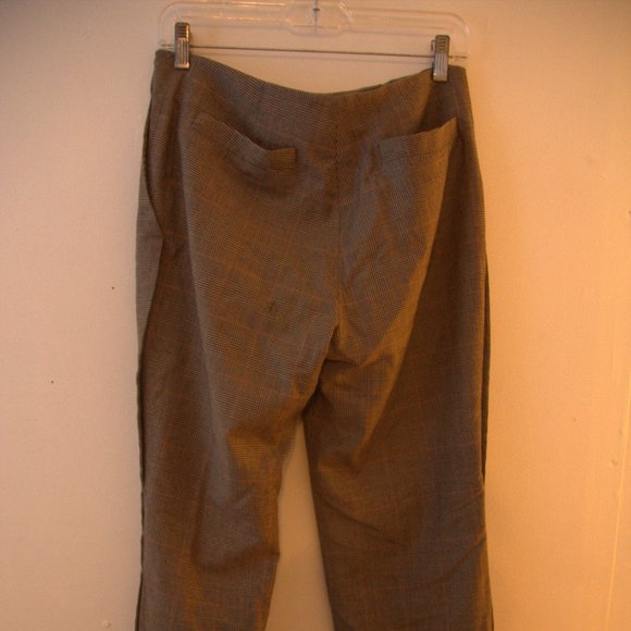 Louis Vuitton Women's 100% Wool Brown Twill Woven Wide-Leg Dress Pants/Trousers - Picture 6 of 7
